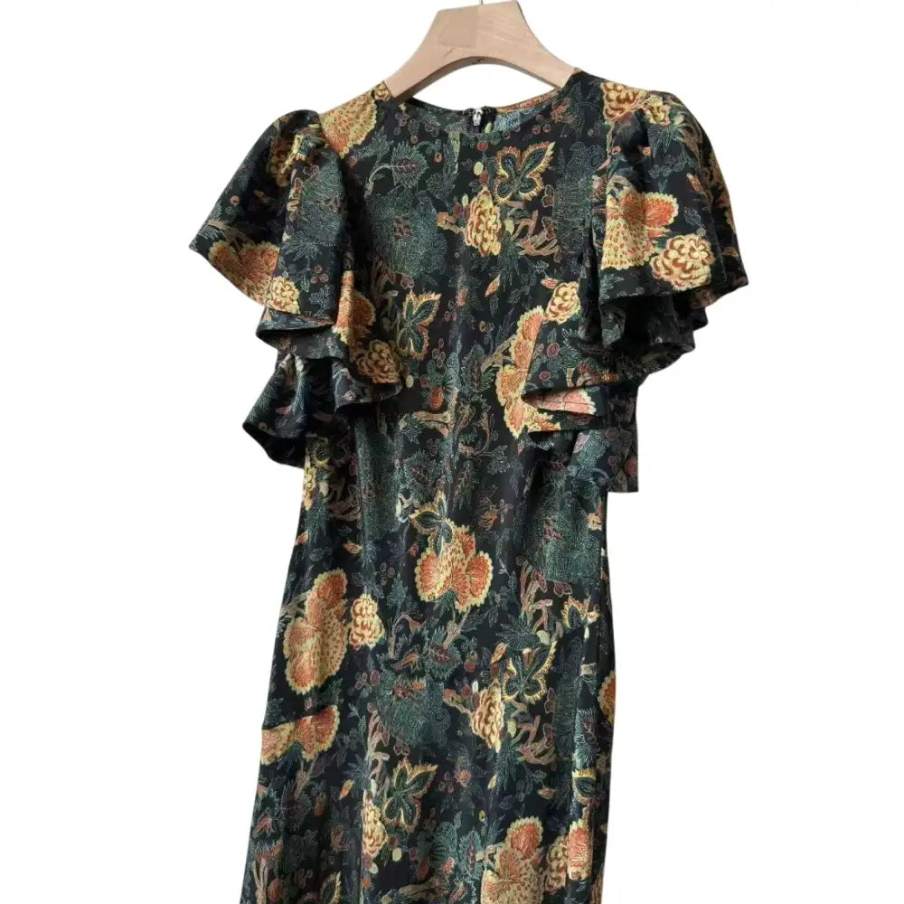 Ulla Johnson Mariam Silk Bias Cut Flutter Sleeve Dress - Dress