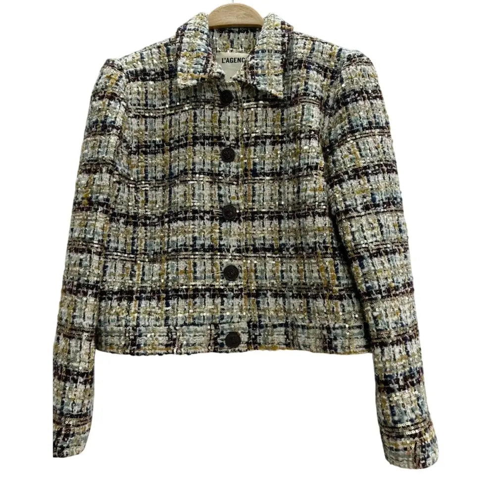 L’Agence Kasey Sequined Tweed Jacket - Jacket