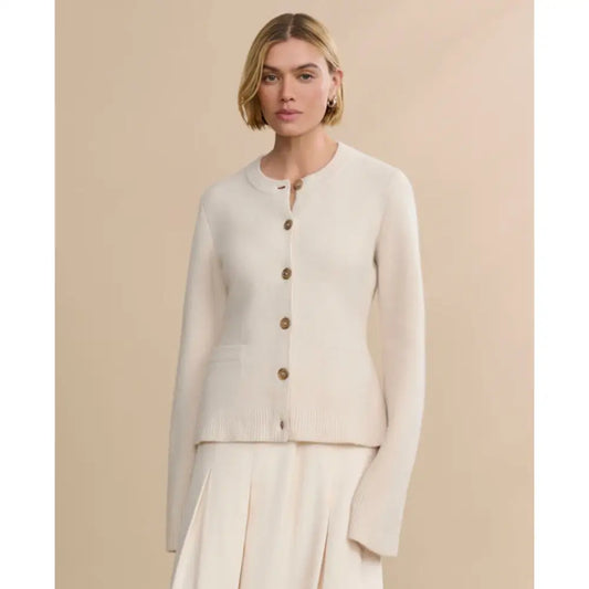 Jenni Kayne Cooper Cardigan - Warm Ivory White / S