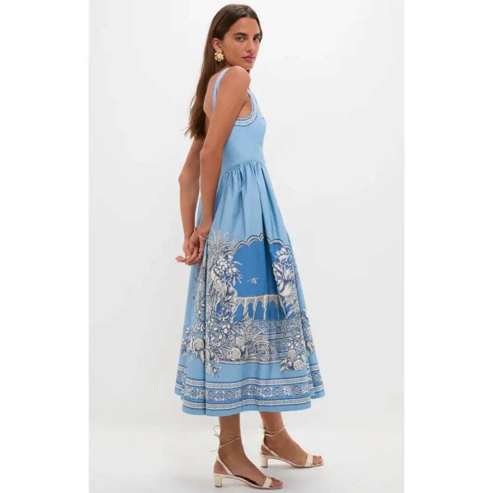 Alemais Blue Villa Romantica Midi Dress - Dress