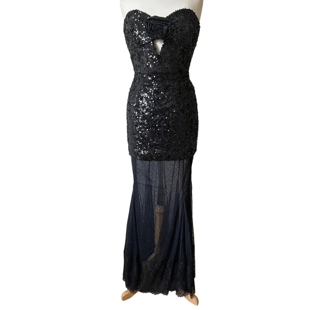 Rebecca Vallance Diana sequined mesh-trimmed gown - Dress