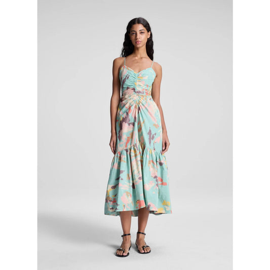 A.L.C Lindsey Printed Midi Dress Mint Multi