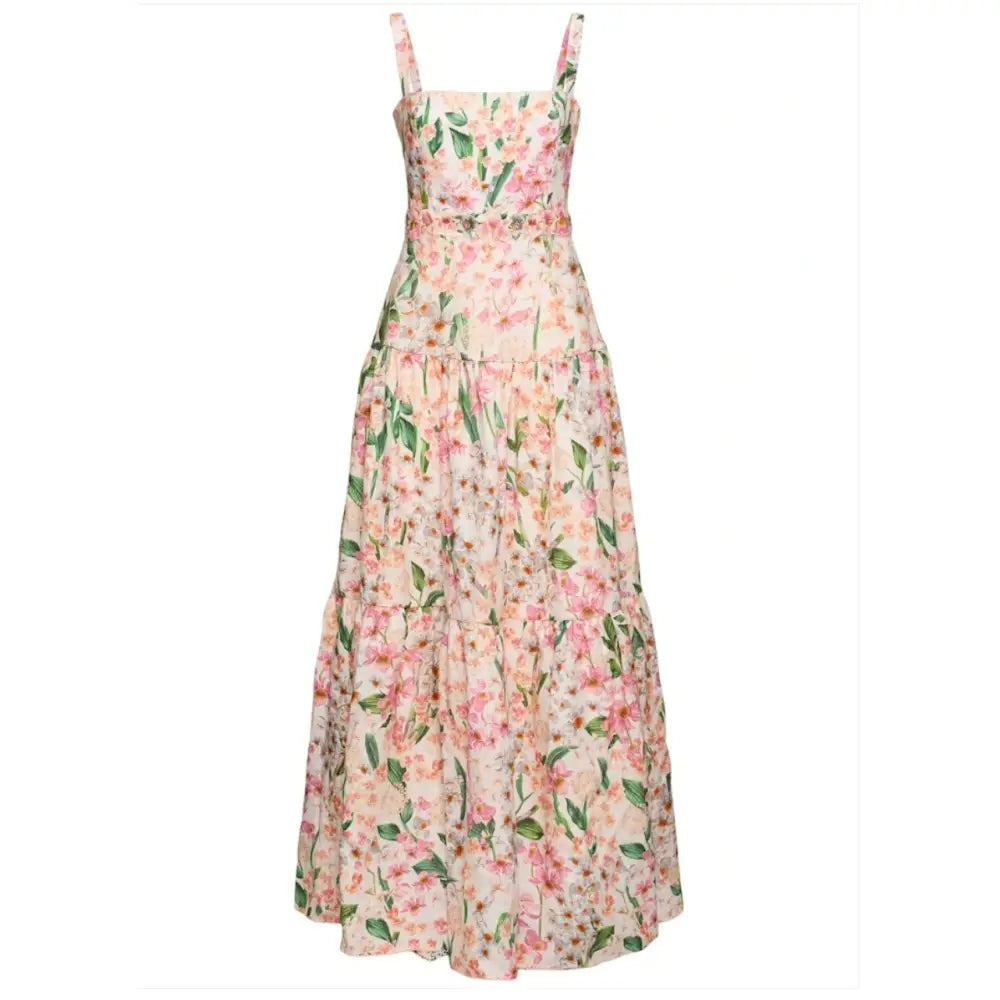 Agua Bendita Lima Maxi Dress Jardinera - Dress
