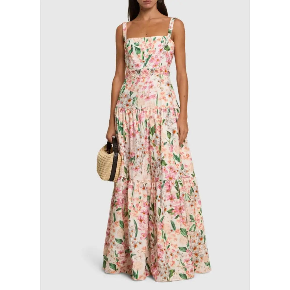 Agua Bendita Lima Maxi Dress Jardinera - Dress
