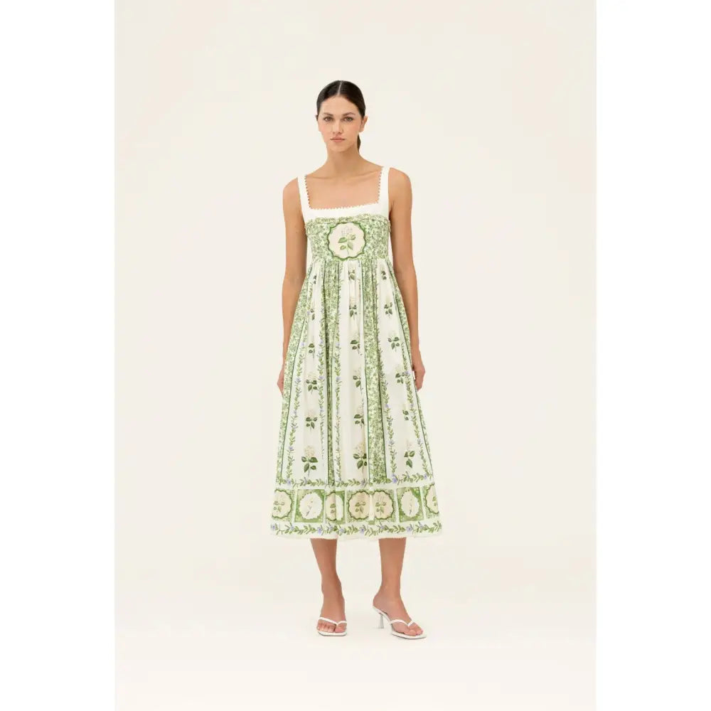 Agua by Agua Bendita Barbara floral cotton midi dress - Dress