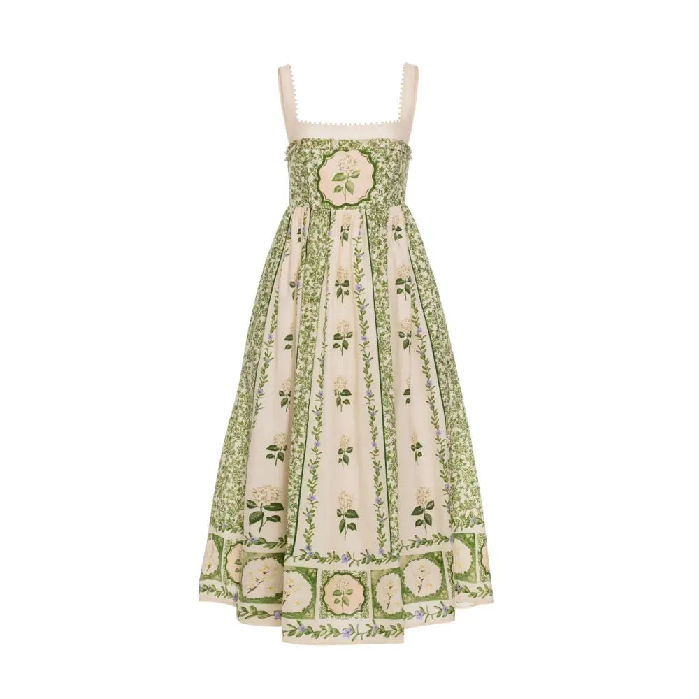 Agua by Agua Bendita Barbara floral cotton midi dress - L - Dress