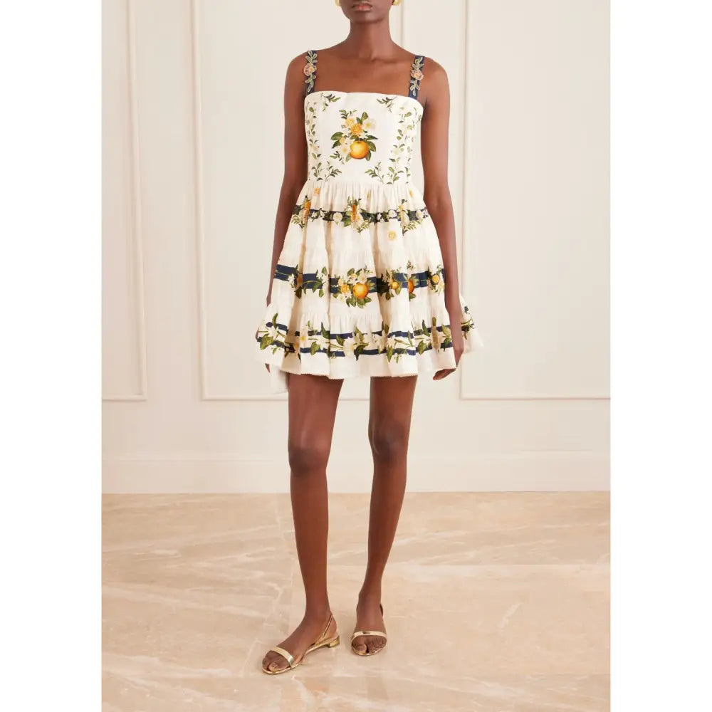 AGUA BY AGUA BENDITA Lima floral-printed cotton mini dress - Dress