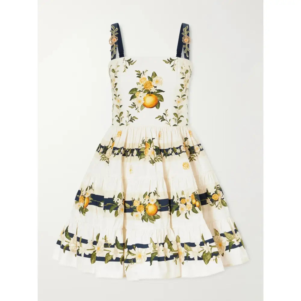 AGUA BY AGUA BENDITA Lima floral-printed cotton mini dress - Dress