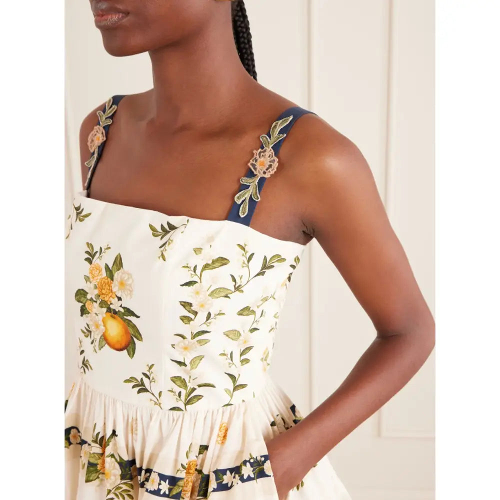 AGUA BY AGUA BENDITA Lima floral-printed cotton mini dress - Dress