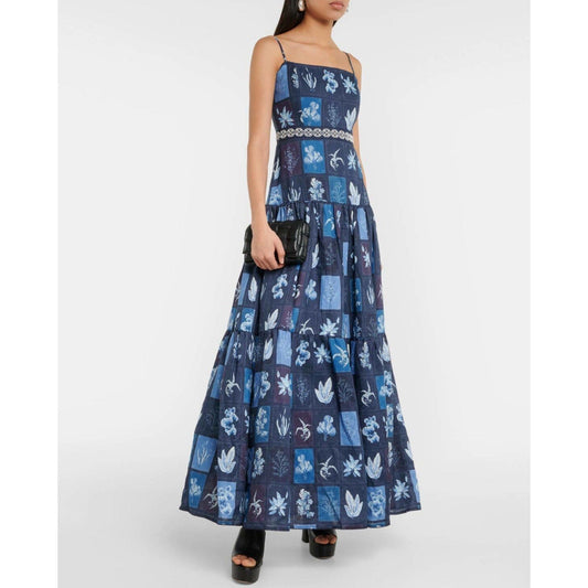 AGUA BY AGUA BENDITA Lima Linen Maxi Dress | Embroidered