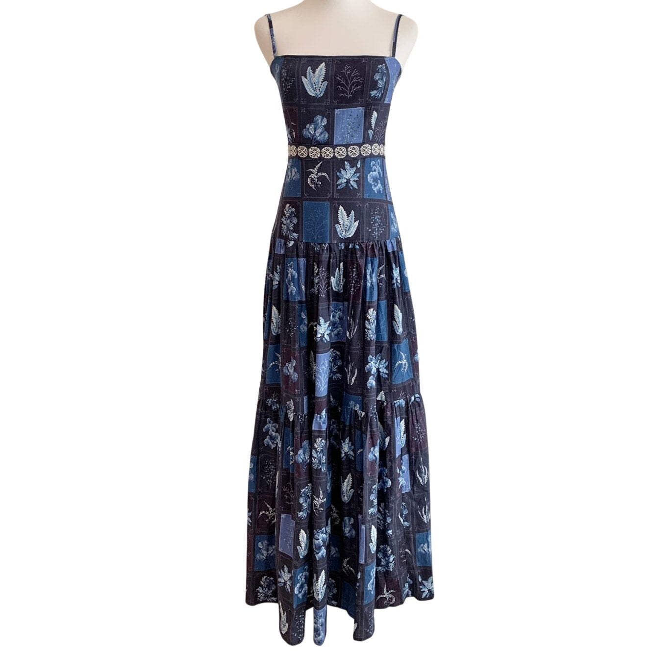 AGUA BY AGUA BENDITA Lima Linen Maxi Dress | Embroidered