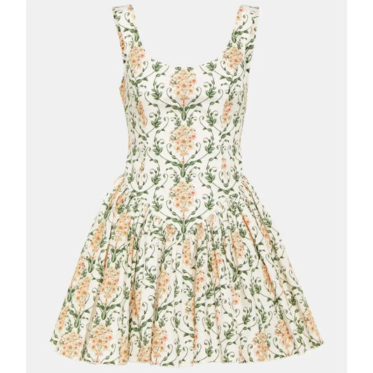 Agua by Agua Bendita Pluma floral corset cotton dress - S - Dress