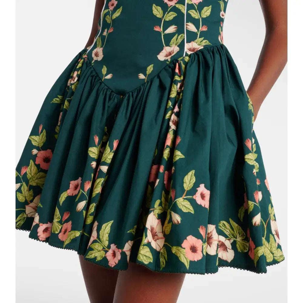 Agua by Agua Bendita Pluma floral cotton minidress