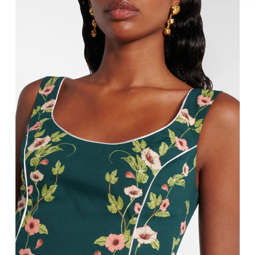 Agua by Agua Bendita Pluma floral cotton minidress