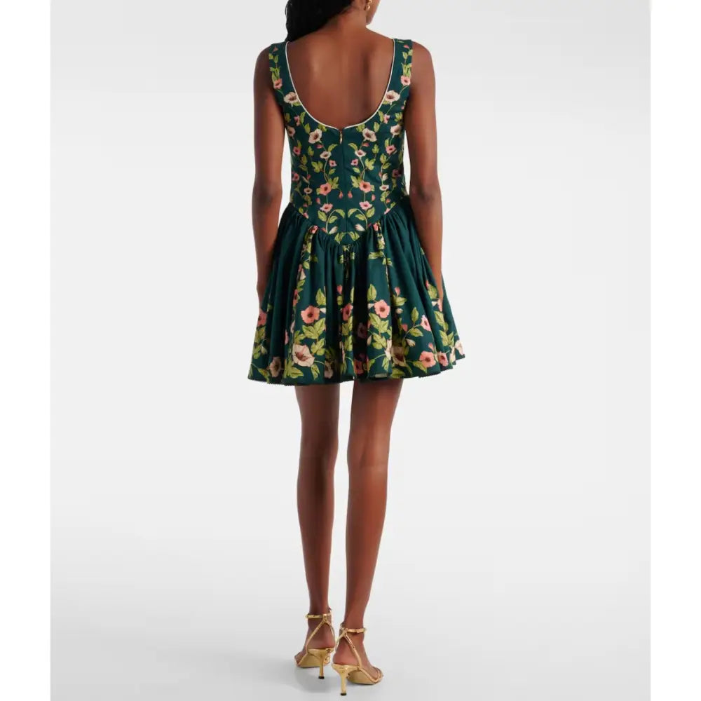 Agua by Agua Bendita Pluma floral cotton minidress
