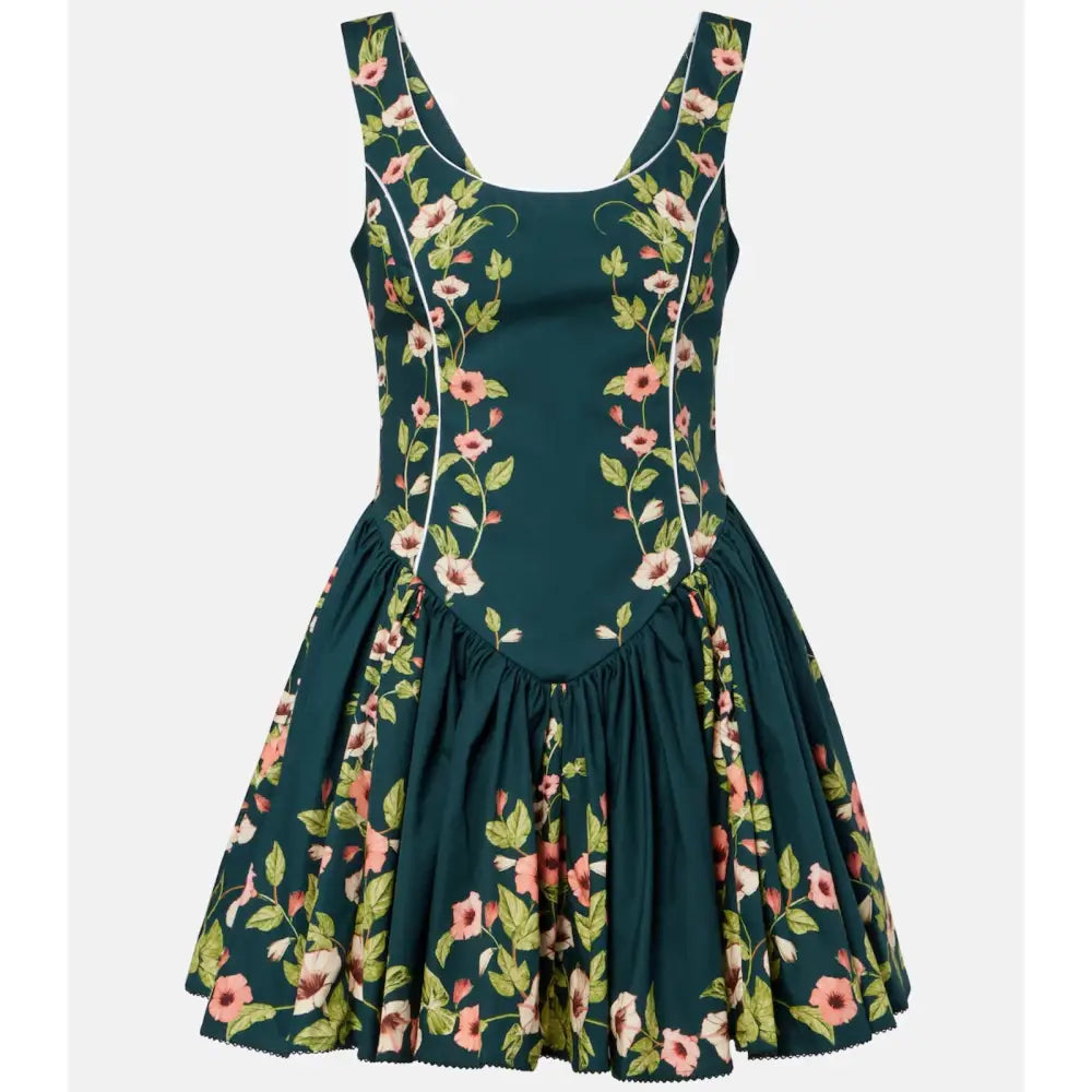 Agua by Agua Bendita Pluma floral cotton minidress