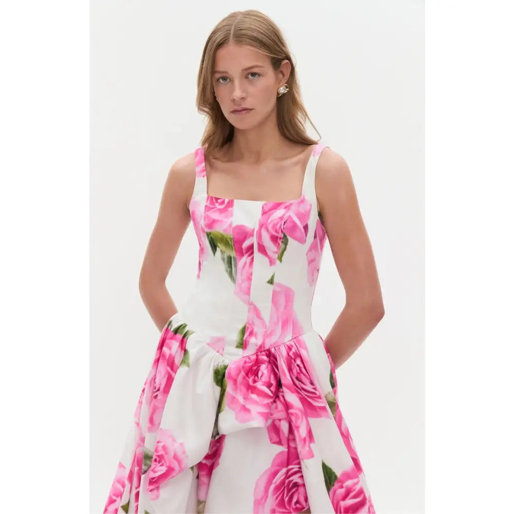Aje Alani Gown Soft Rose Light Floral