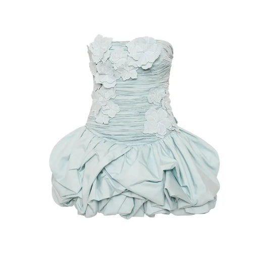 Aje Splendour Mini Dress Silver Blue - Dress