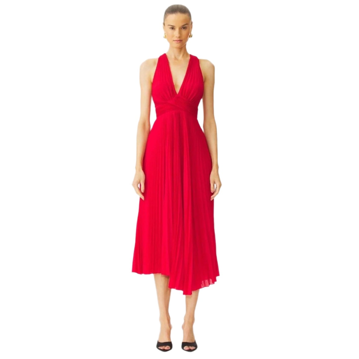 A.L.C. Everly Dress Everly Dress Red Pleat - A.L.C. Bernardi Collective