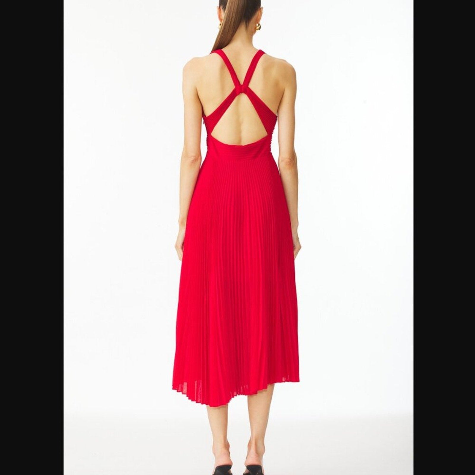 A.L.C. Everly Dress Everly Dress Red Pleat - A.L.C. Bernardi Collective