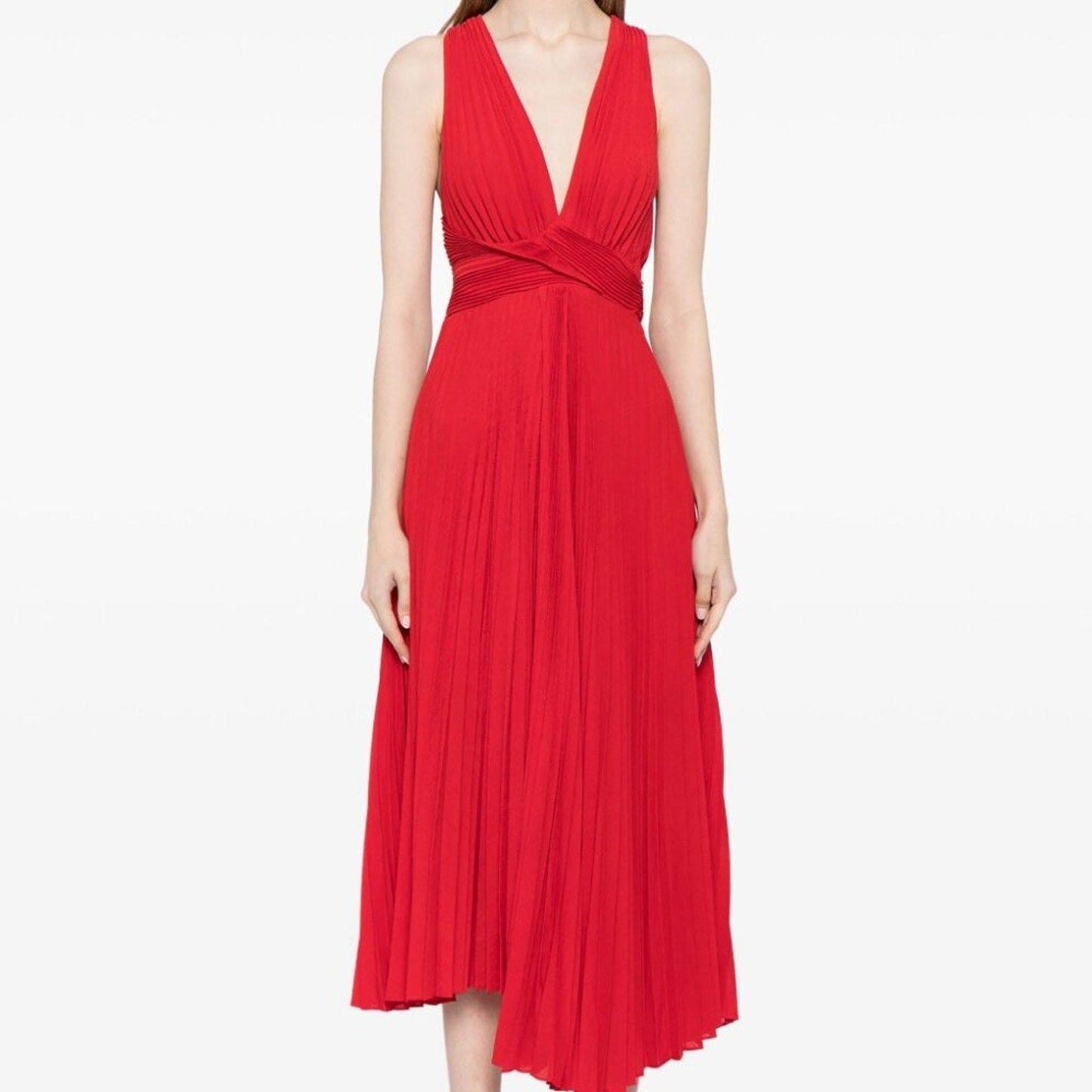 A.L.C. Everly Dress Everly Dress Red Pleat - A.L.C. Bernardi Collective