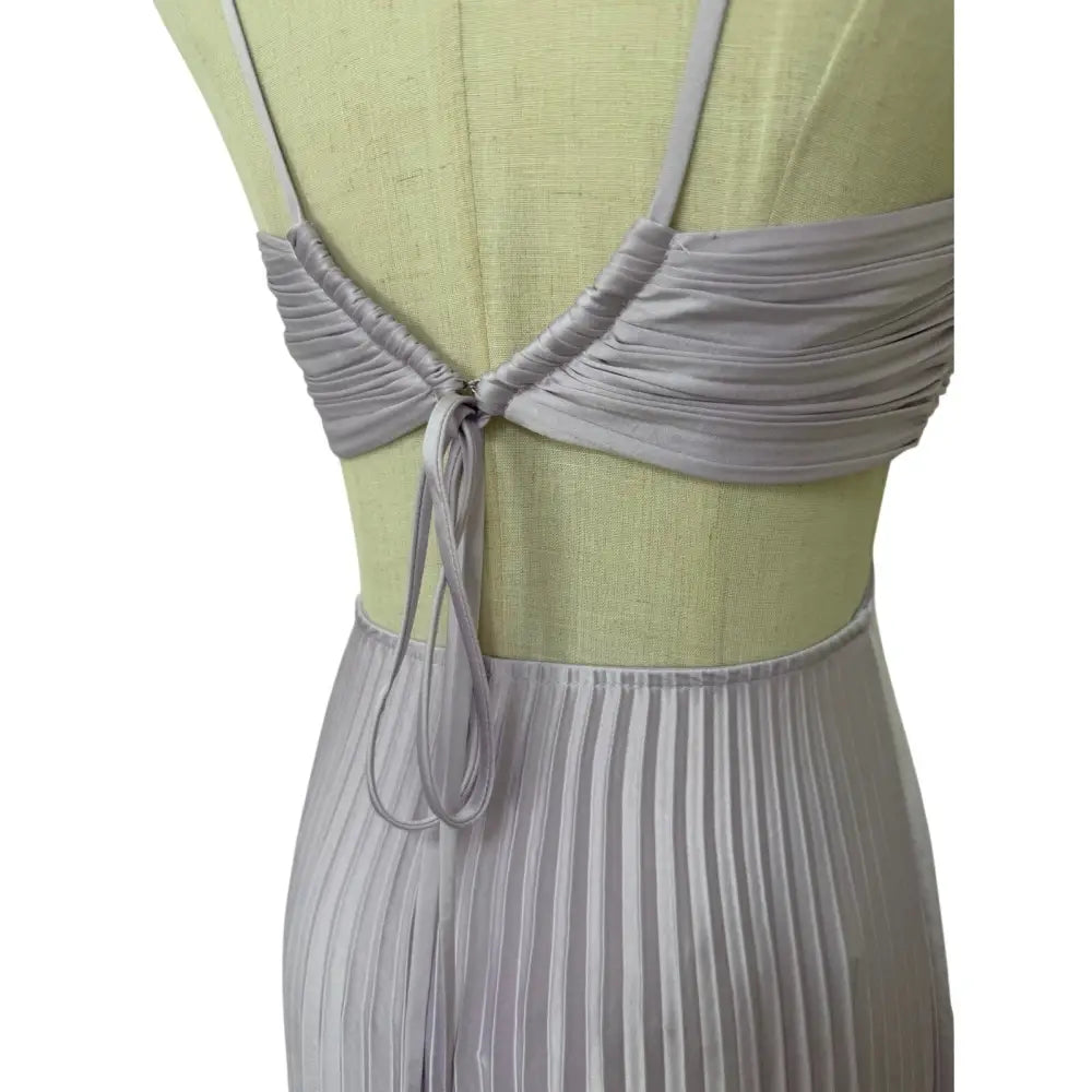 ALC Moira Satin Pleated Maxi Dress Lilac - Dress