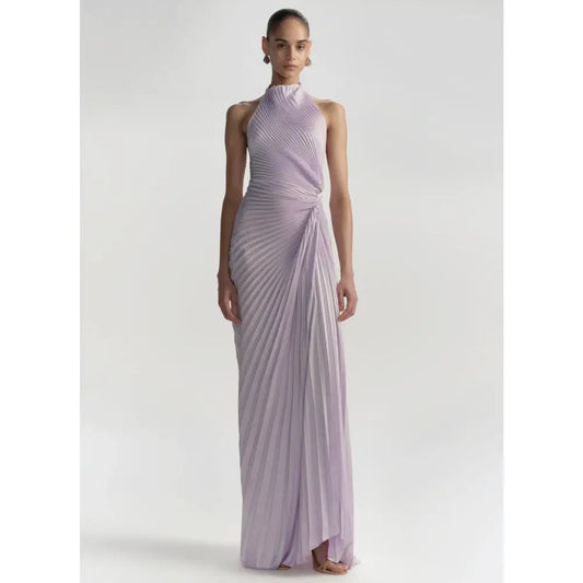 ALC Romy Pleated Satin Gown - Dress