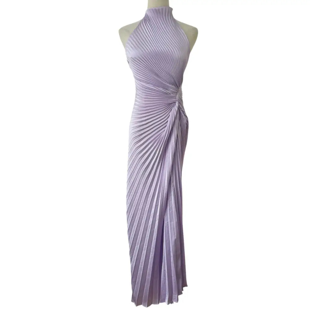 ALC Romy Pleated Satin Gown - Dress