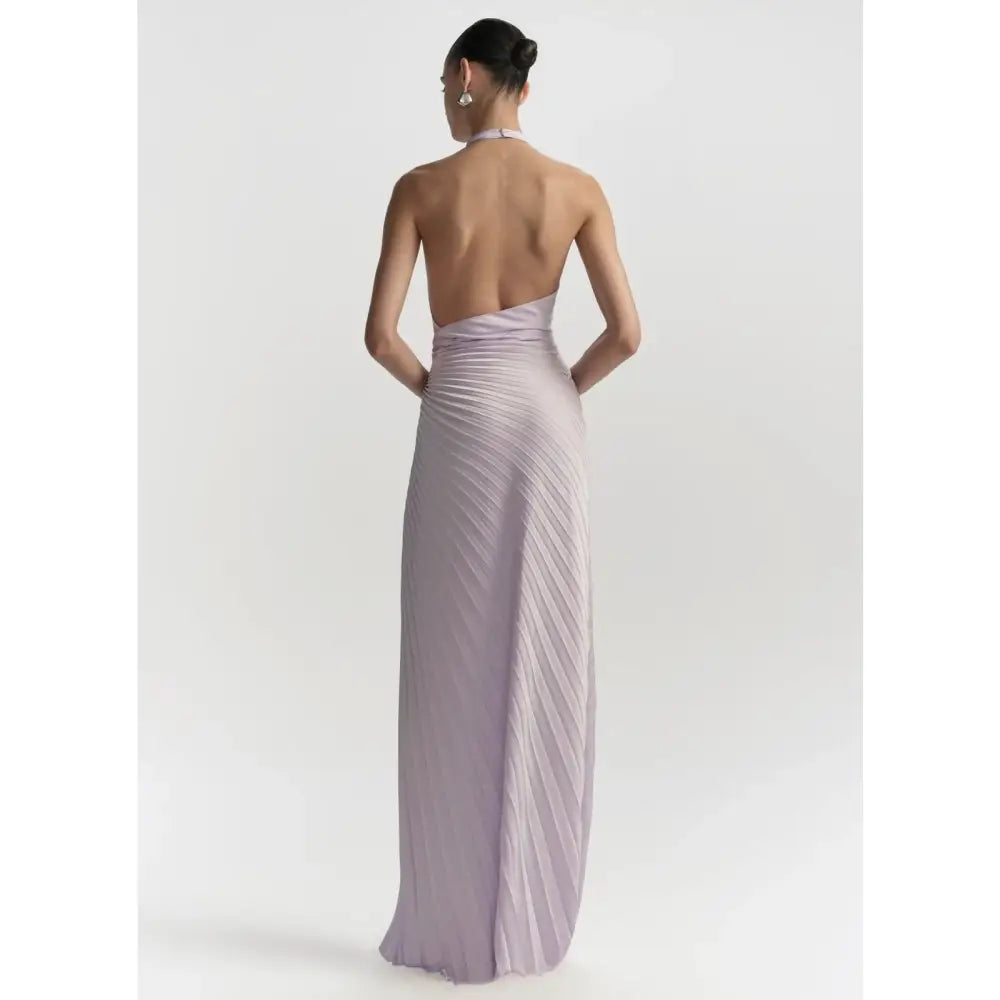 ALC Romy Pleated Satin Gown - Dress