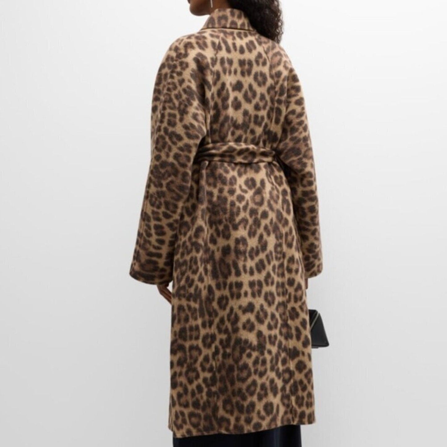 A.L.C. Winslet Cheetah Wool - Blend Belted Coat - A.L.C. Bernardi Collective