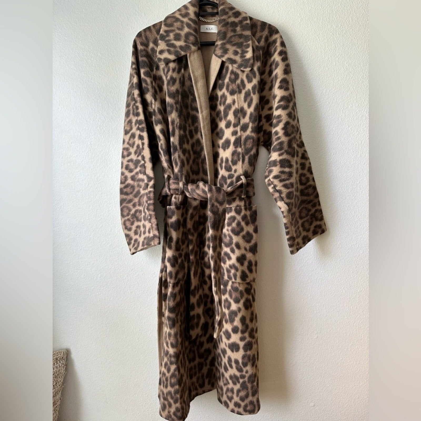 A.L.C. Winslet Cheetah Wool - Blend Belted Coat - A.L.C. Bernardi Collective