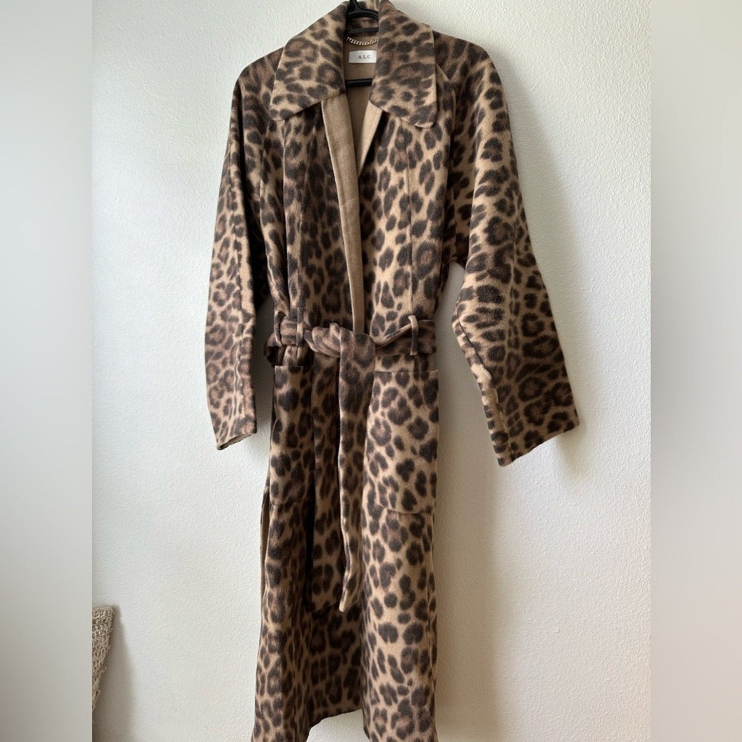 A.L.C. Winslet Cheetah Wool - Blend Belted Coat - A.L.C. Bernardi Collective