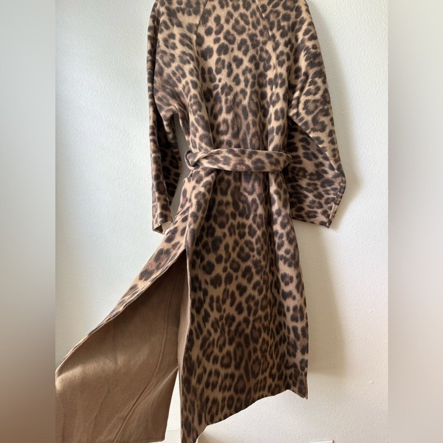 A.L.C. Winslet Cheetah Wool - Blend Belted Coat - A.L.C. Bernardi Collective