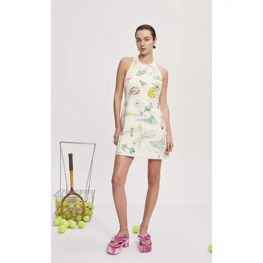 Alemais + Anouk Colantoni Court organic cotton-twill halterneck mini dress - Dress