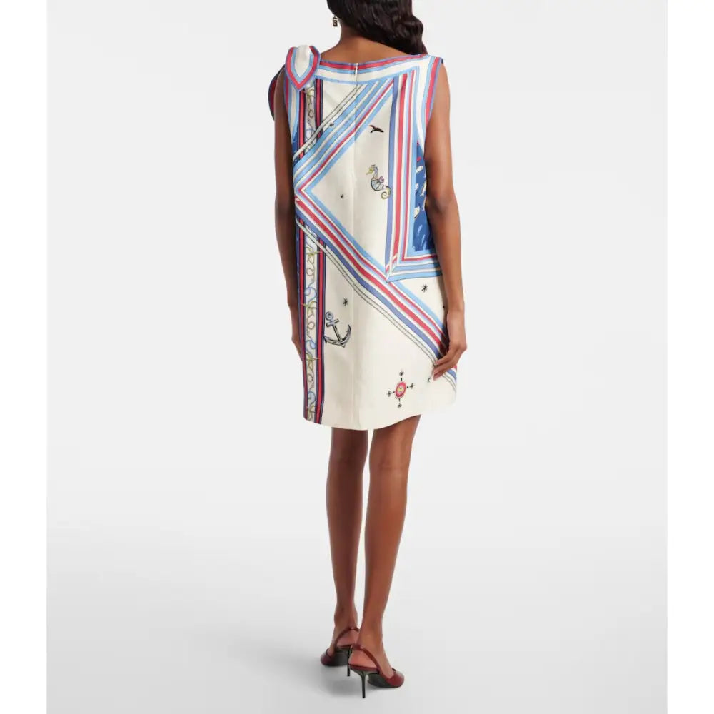 Alemais Apollo bow-detail printed minidress - Dress