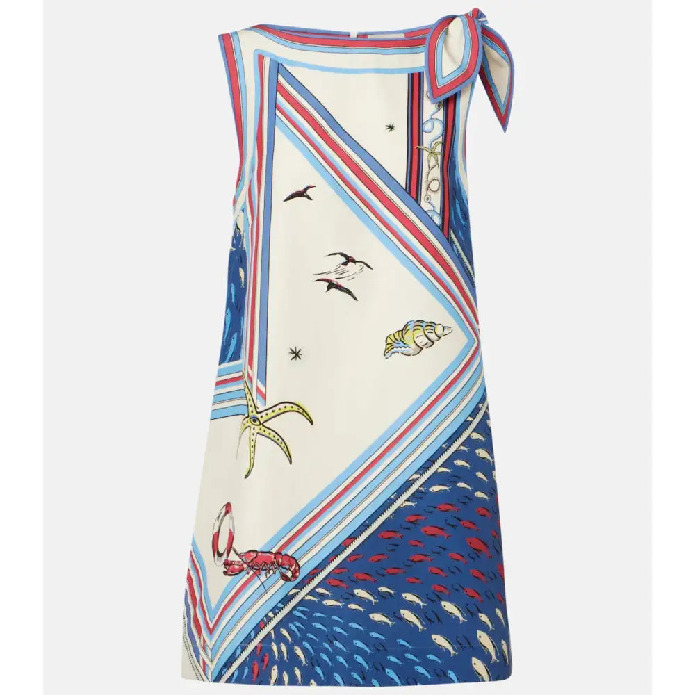 Alemais Apollo bow-detail printed minidress - Dress