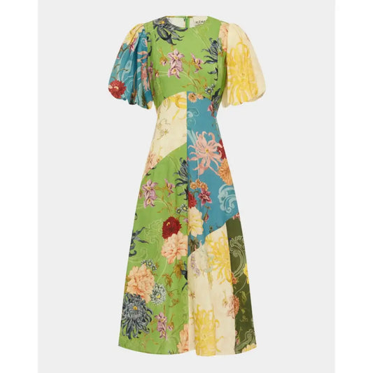 ALEMAIS Avery Spliced Midi Dress