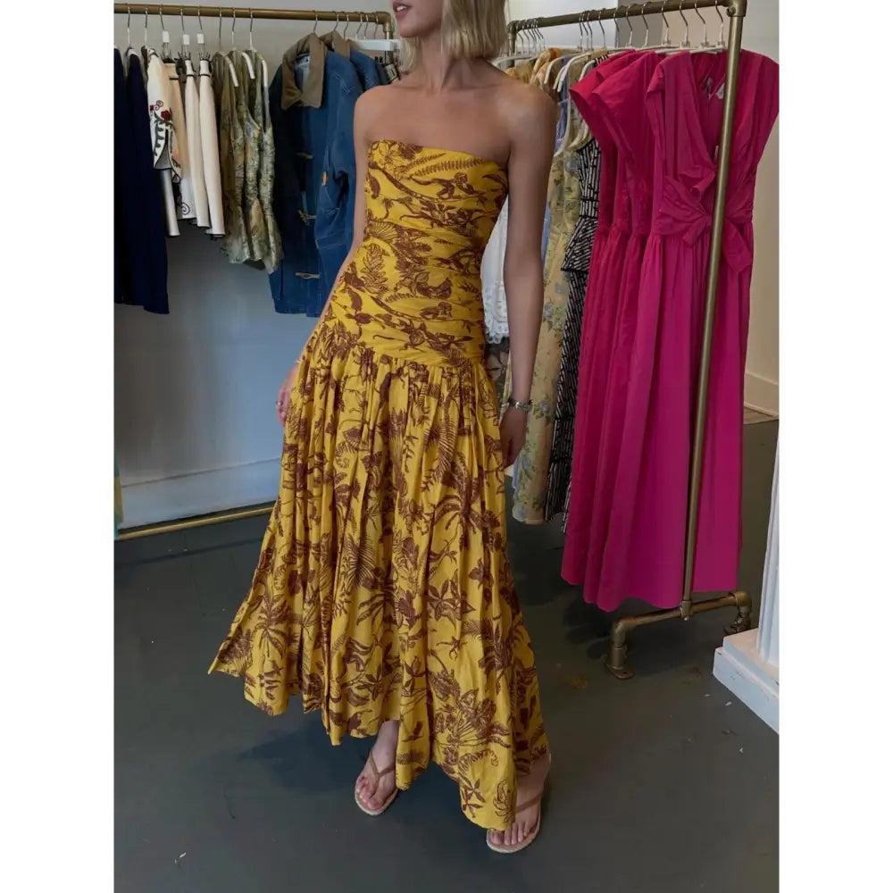 Alemais banana blossom ruched gown - Dress