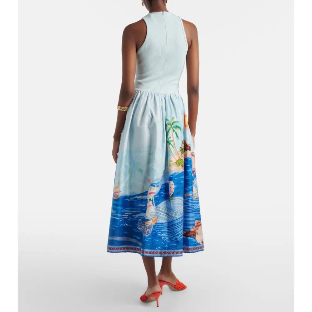 Alemais Blue Anouk Tank Midi Dress - Dress