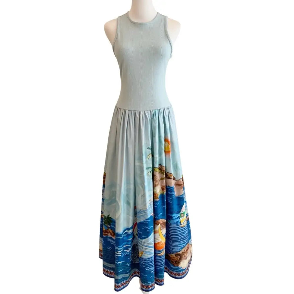Alemais Blue Anouk Tank Midi Dress - Dress