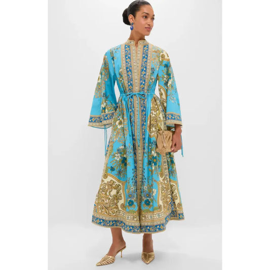 Alemais Blue Cassie Pool Midi Dress