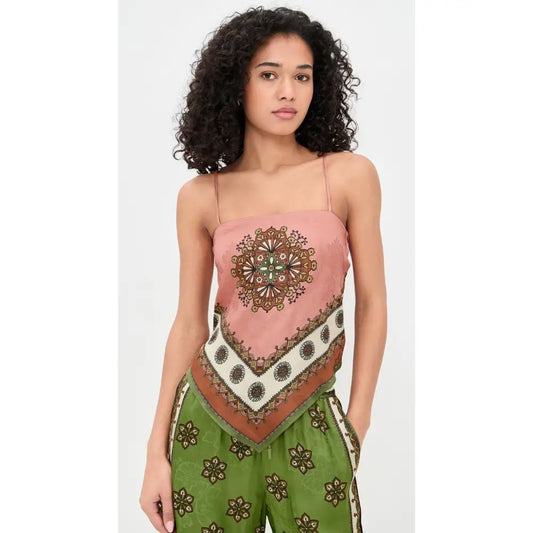 ALEMAIS Contina scarf print top - Tops