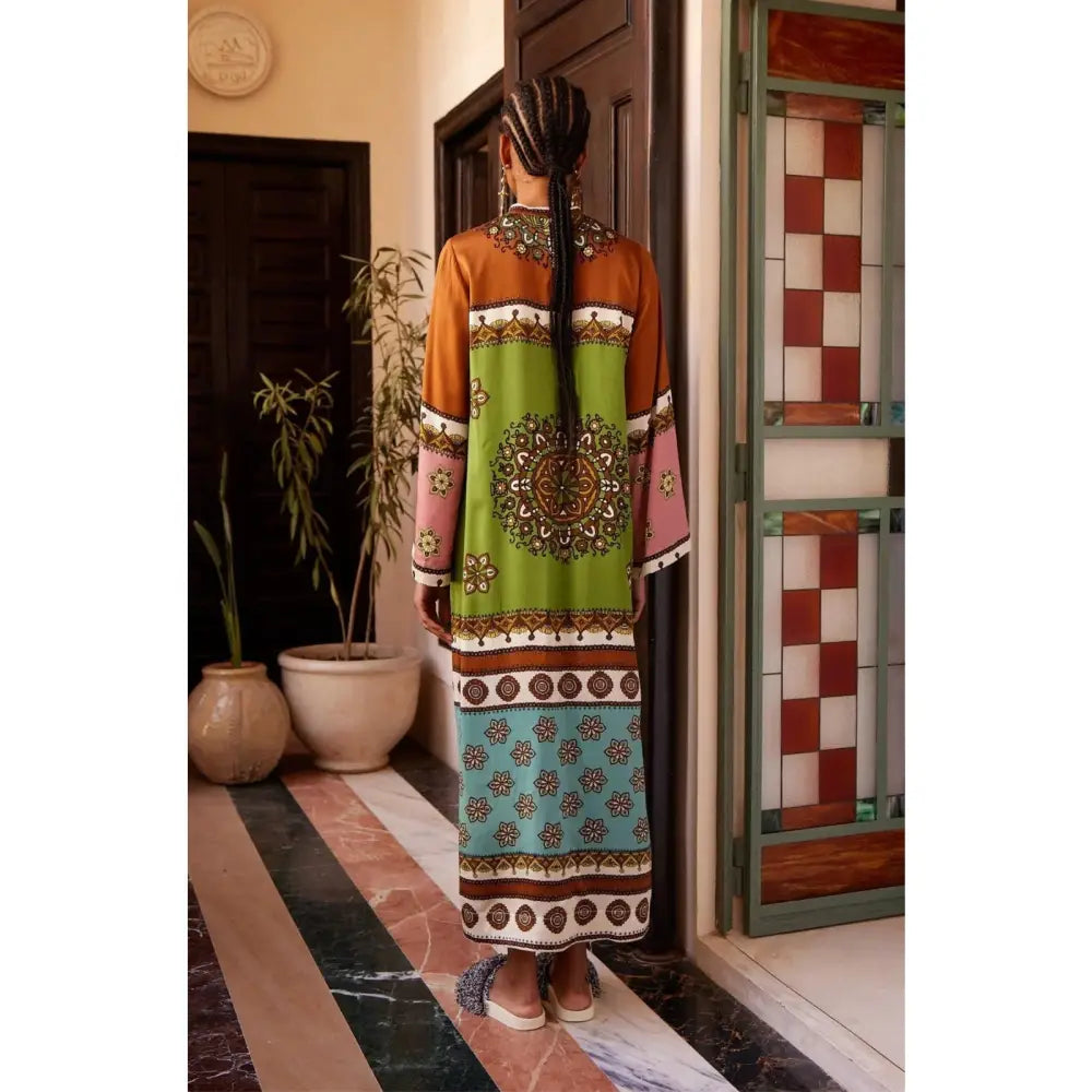 Alemais Contina Silk Midi Dress in Multi - Dress