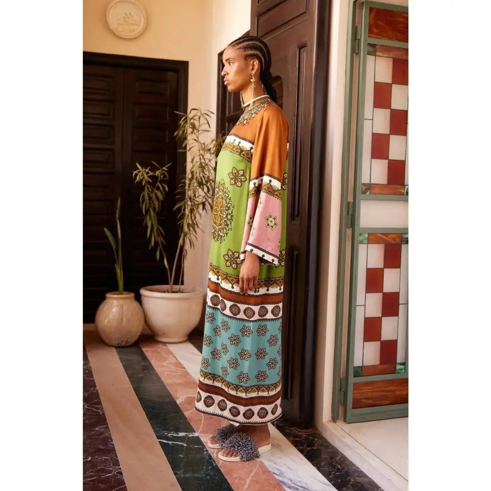 Alemais Contina Silk Midi Dress in Multi - Dress