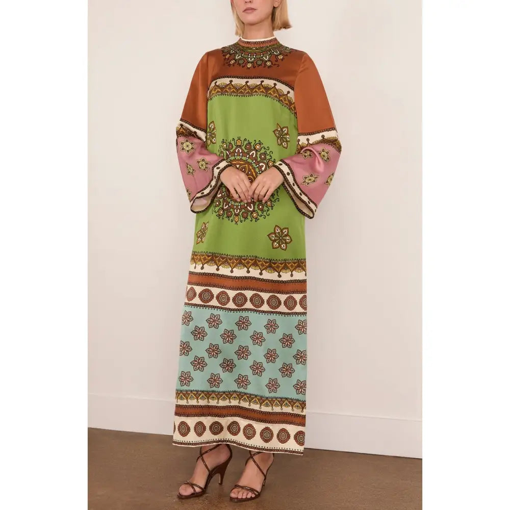 Alemais Contina Silk Midi Dress in Multi - Dress