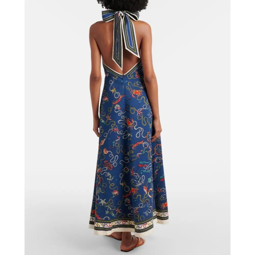 Alemais Cove printed halterneck maxi dress - Dress