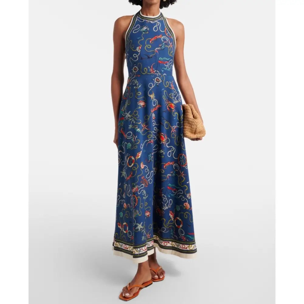 Alemais Cove printed halterneck maxi dress - Dress