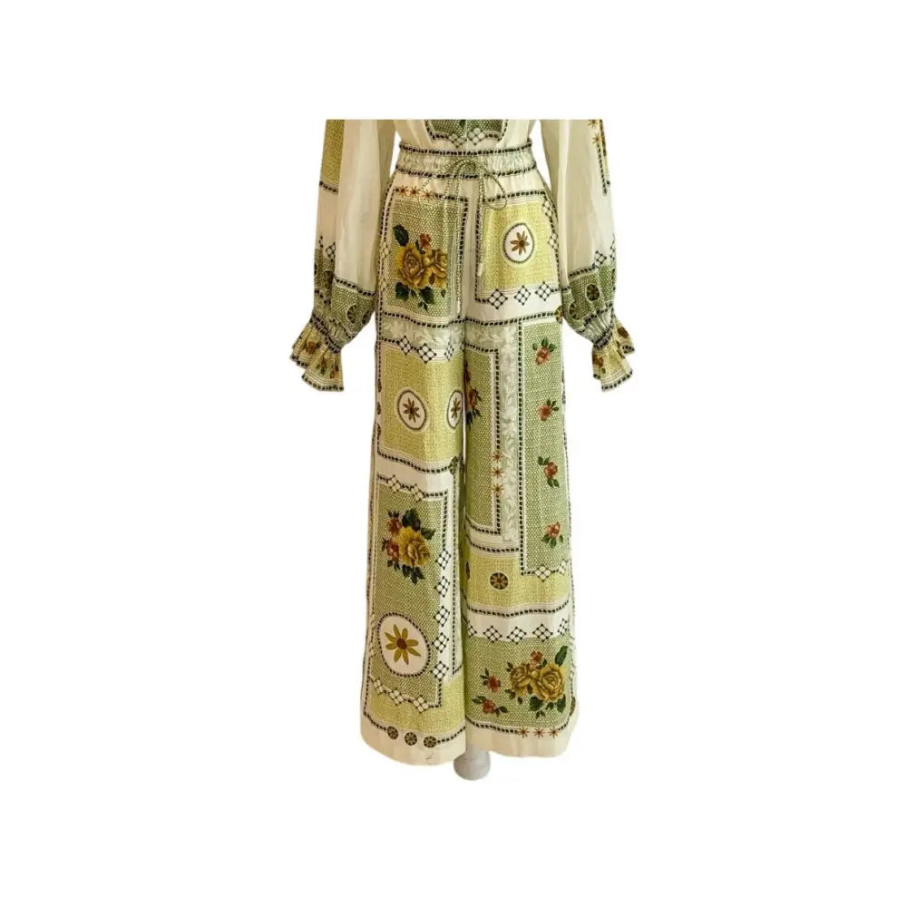 Alemais Dixie Wide Leg Linen Pant - Bottoms