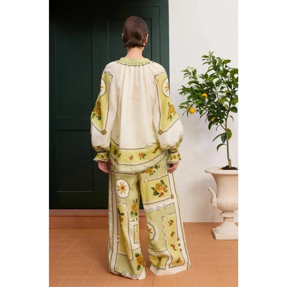 Alemais Dixie Wide Leg Linen Pant - Bottoms