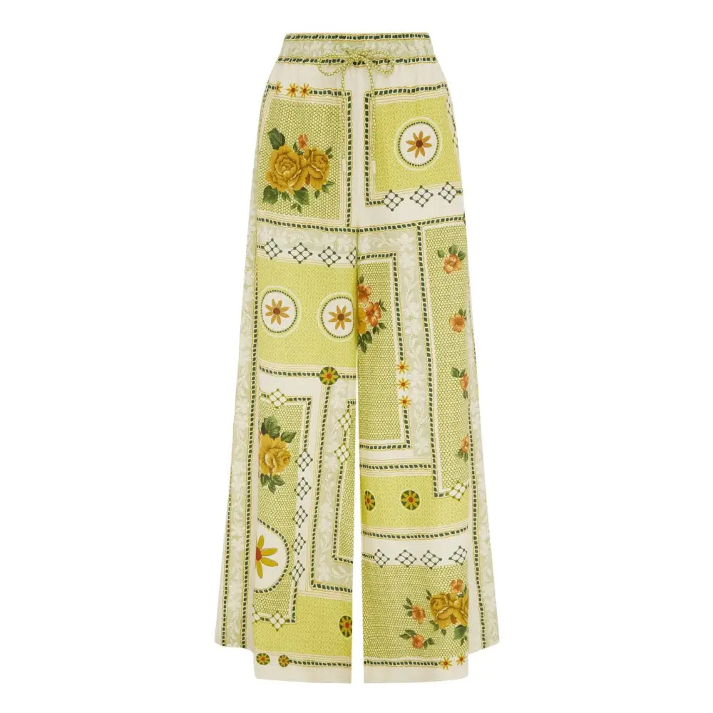 Alemais Dixie Wide Leg Linen Pant - Bottoms
